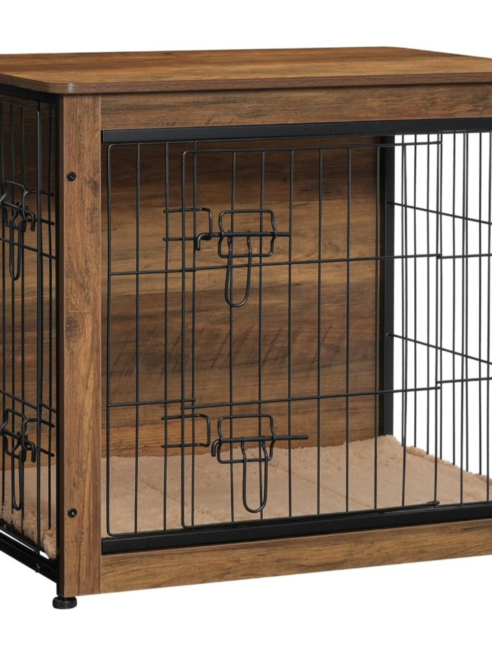 27" Dog Crate Furniture, Dog Kennel Indoor, with Waterproof Cushion